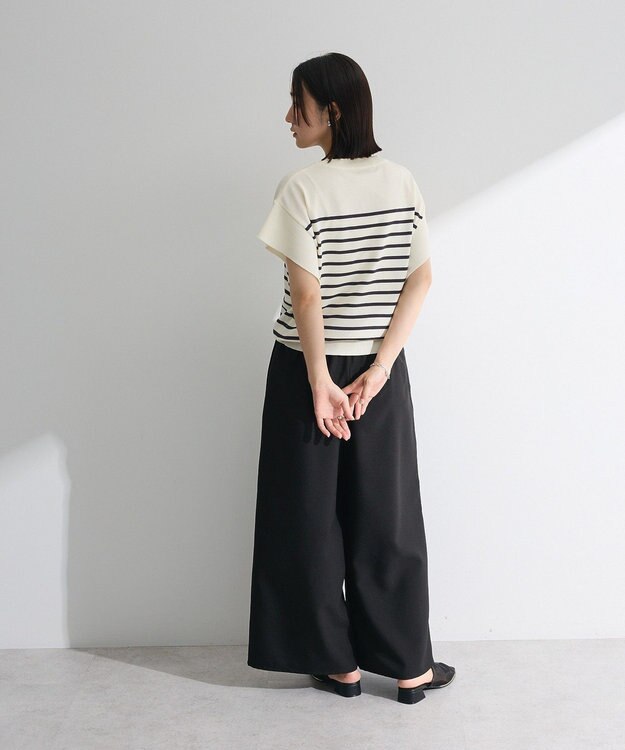 Green Parks 袖フレアフレンチスリーブニットプルオーバー Border