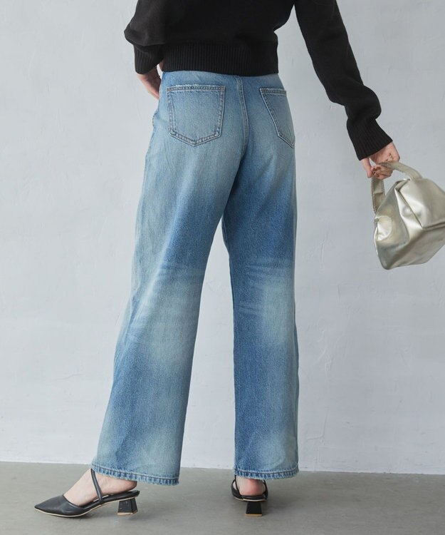 WEGO 【XS～Lサイズ展開/美脚】ストレートデニムパンツ デニム中濃加工色