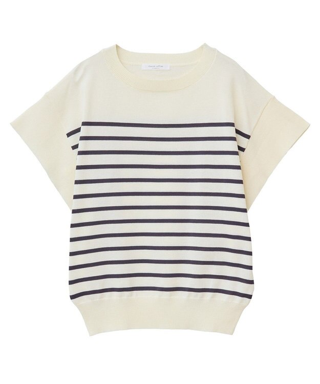 Green Parks 袖フレアフレンチスリーブニットプルオーバー Border