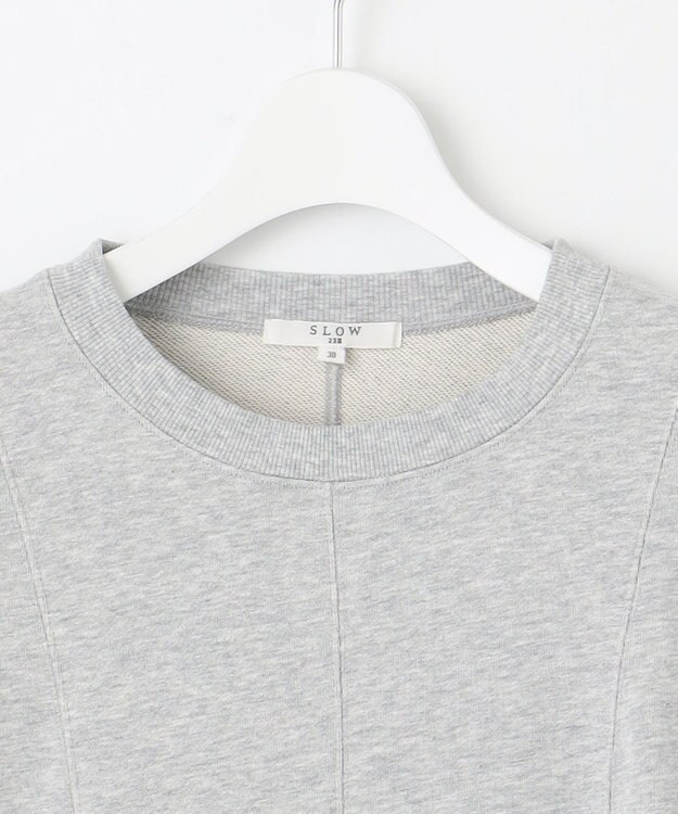 23区 【SLOW/一部店舗限定】好評につき追加生産！ハイゲージテリー スウェット デザイン カットソー ライトグレー系