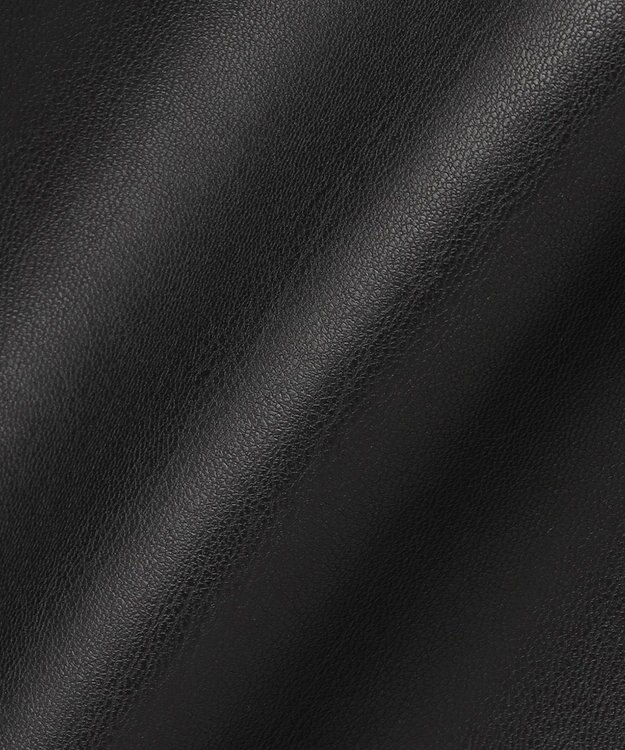 ICB L 【洗える】フェイクレザー ナロースカート ブラック系