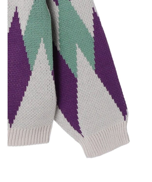 CRAFT STANDARD BOUTIQUE 【男女兼用】アーガイル柄カーディガン2 Purple