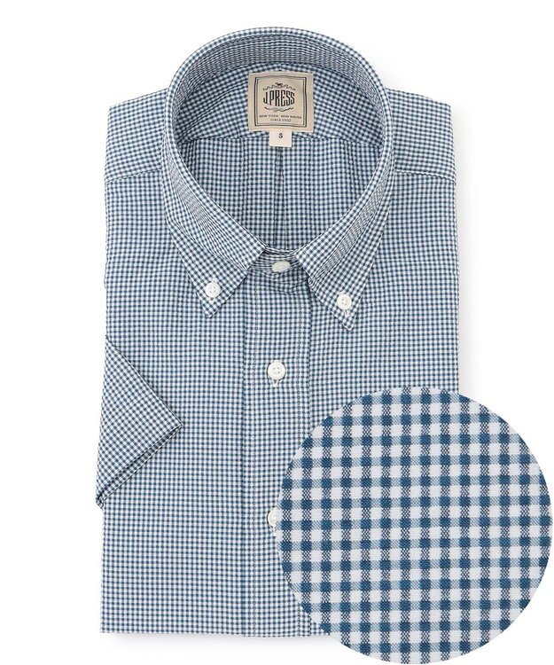 J.PRESS MEN 新色追加【 高通気性 / 軽量 / ノンアイロン / 撥水】【BEAT HEAT SYSTEM】半袖シャツ / B.D. グリーン系3