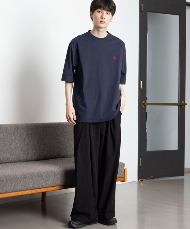 WEGO U.S. POLO ASSN.別注 接触冷感T（SS） ネイビー