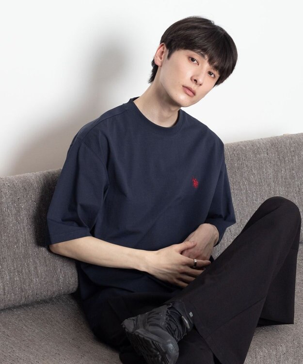 WEGO U.S. POLO ASSN.別注 接触冷感T（SS） ネイビー