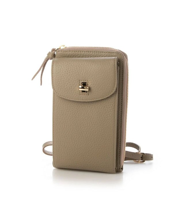 UNBILLION ペルケ perche / 牛革シュリンクタイプモバイルウォレットショルダー　旧8660 オーク