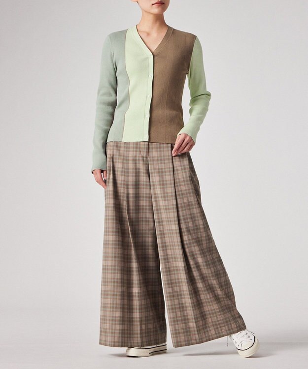 Paul Smith カラーブロックトリム カーディガン ライトグリーン