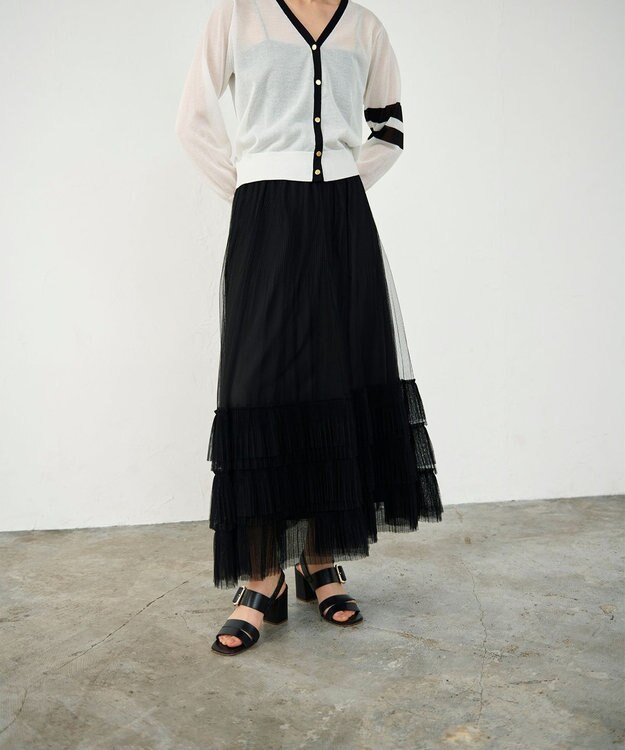 GRACE CONTINENTAL ボリュームチュールスカート ブラック