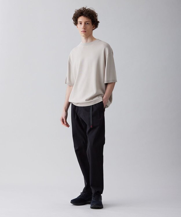 UNFILO MENS 【接触冷感】イージーケア ニット半袖Ｔシャツ [23年春夏商品] アイボリー