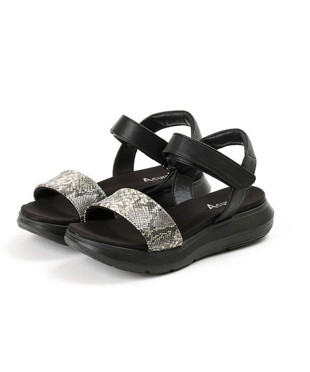AcureZ オトナのスポサン ベルトデザイン「軽×ラクサンダル」 ブラックスネーク