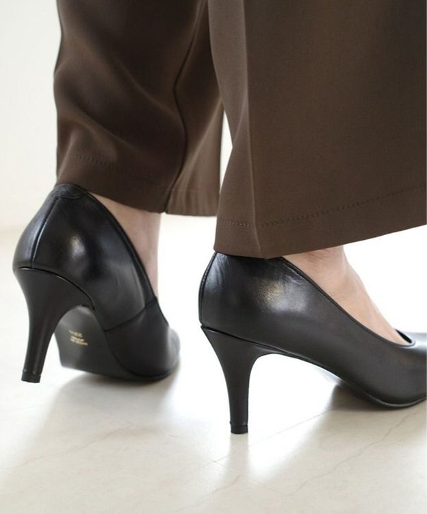 Pointer 日本製 ポインテッドトゥプレーンパンプス ブラック