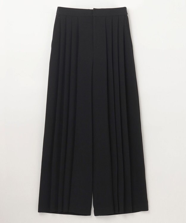 GRACE CONTINENTAL トリアセプリーツパンツ ブラック