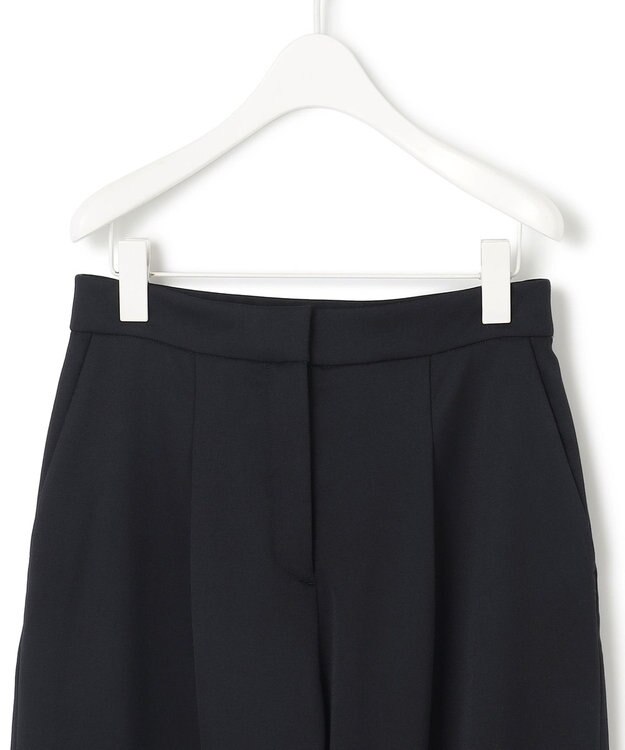 ICB 【洗える】T/Wベネシャンストレッチ カーブパンツ ブラック系