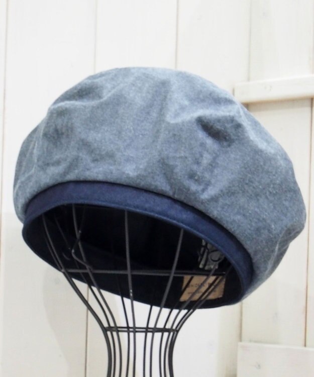 石田製帽 備後デニム ベレー ブルー