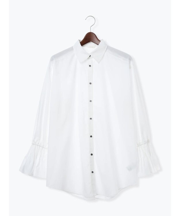 Te chichi ピンタックフレアカフスシャツ オフホワイト