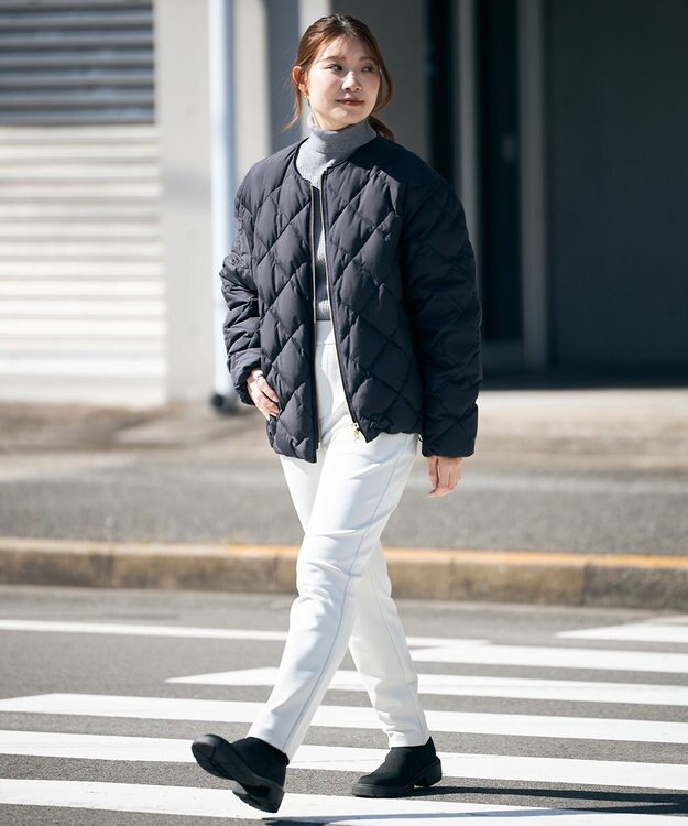 UNFILO 【TAION×UNFILO】キルティングダウン ショート丈ブルゾン ネイビー