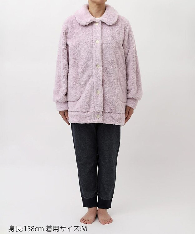 tsumori chisato SLEEP ツモリチサト ローブ 長袖 ルームウェア あったか レディース URW458 /ワコール パープル