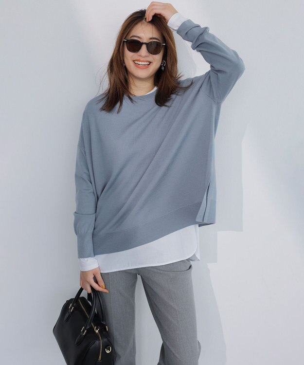 23区 【CLASSY.12月号掲載】TRストレッチギャバ テーパード パンツ グレー