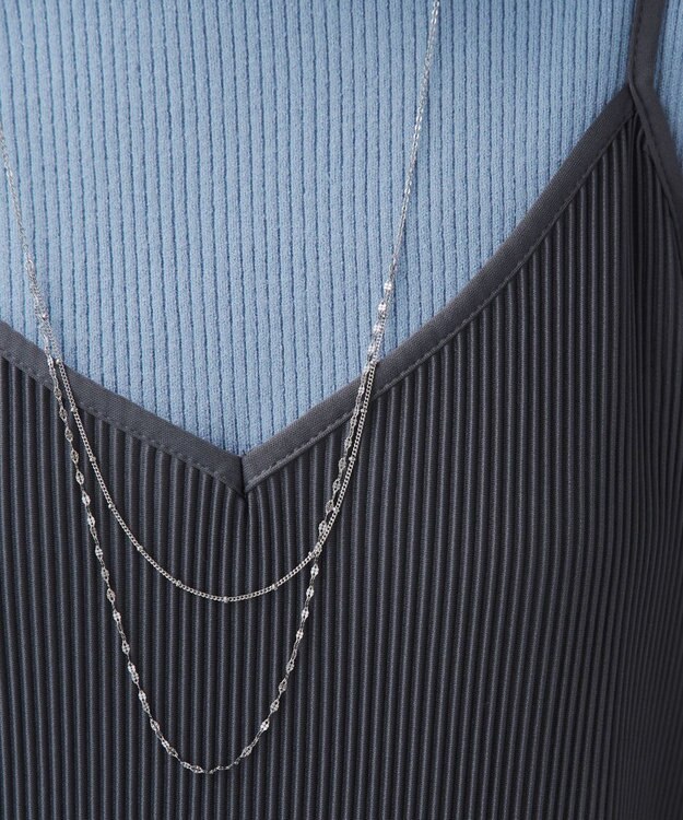 Tiaclasse 【洗える】プリーツキャミワンピース チャコールグレー