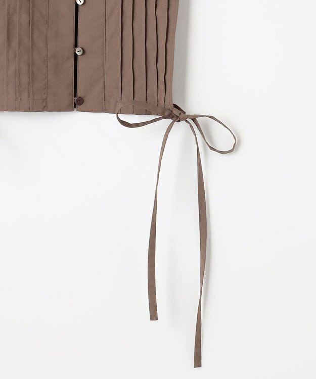 #Newans 【洗える】ピンタックベストコンビワンピース ブラウン系