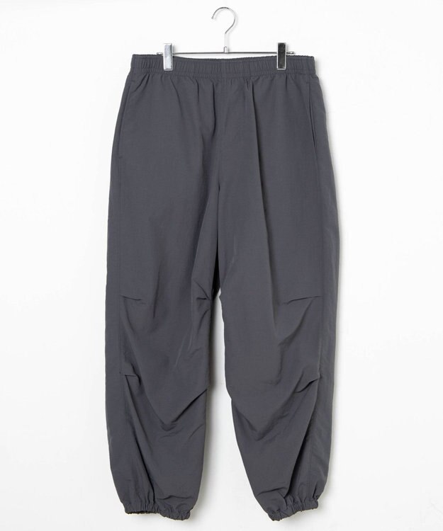 WEGO 【ウエストゴム/手洗い可】ナイロン　トラックパンツ ダークグレー