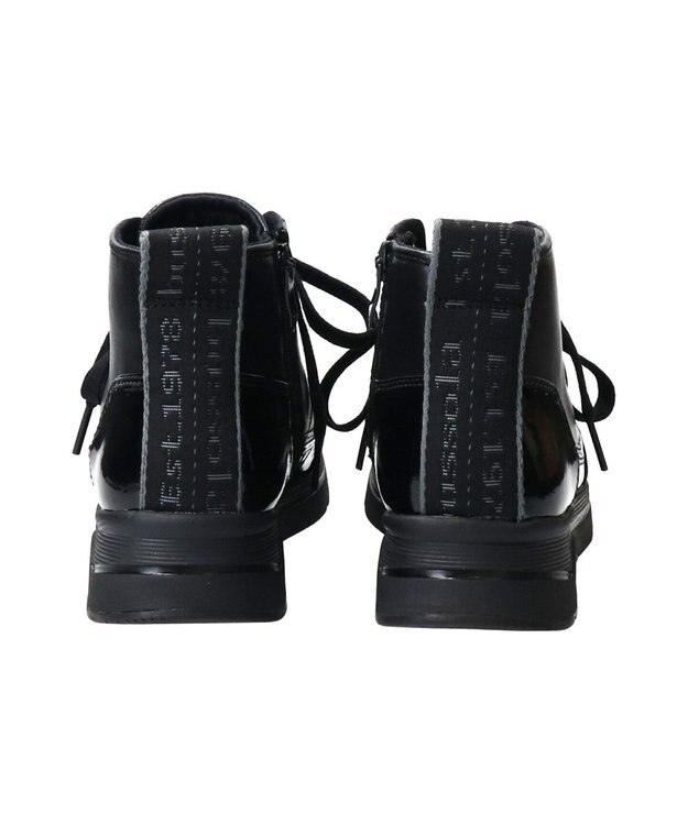 INTER-CHAUSSURES 【BUSSOLA】サイドジップハイカットスニーカー ブラック