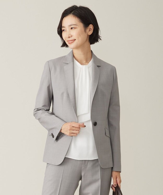 J.PRESS LADIES 【セットアップ対応】BAHARIYE2 テーラード ジャケット ライトグレー系