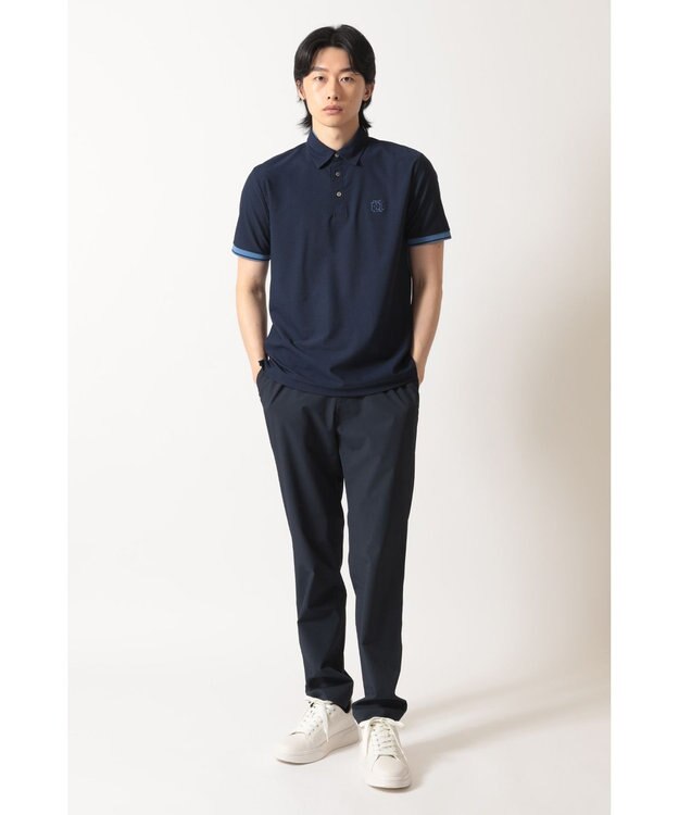 DAKS ダブルカラー スポーティーポロ ネイビー