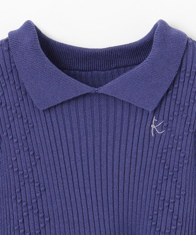 組曲 KIDS 【110-140㎝】千鳥ドッキング ワンピース ダルブルー系