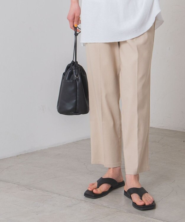 WEGO テーパードスラックスパンツ ライトベージュ