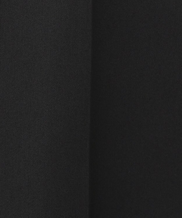 自由区 【接触冷感・撥水防汚加工】COOLMAX ワイドクロップドパンツ ブラック系