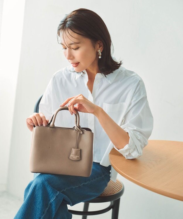 TREASURE TOPKAPI】フロントステッチ レザーミニショルダーバッグ