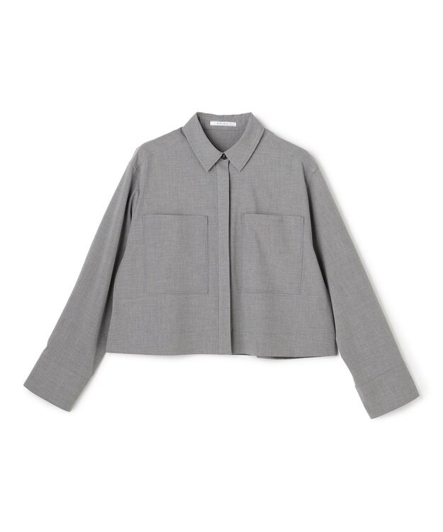 BEIGE， APOPHY / ステッチディテールショートシャツジャケット L.Gray