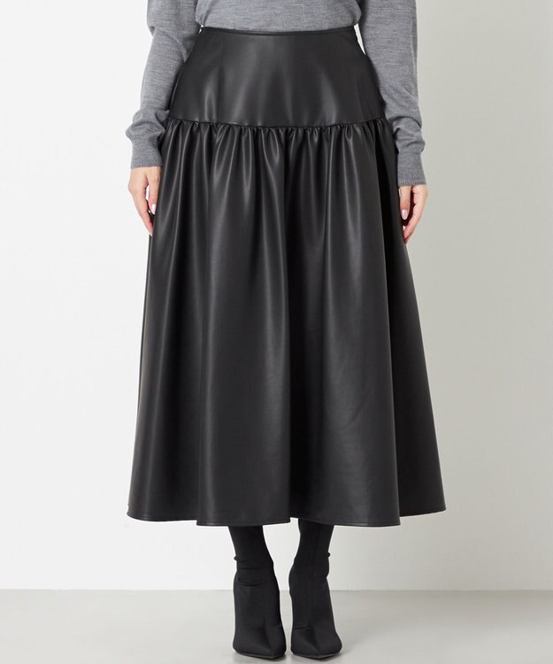 NAVE 【Nave】ヴィーガンレザー スカート ブラック系