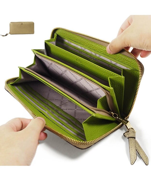 PELLE BORSA ラウンドファスナー長財布 Reinette Goods レネットグッズ 4743 ゴールド