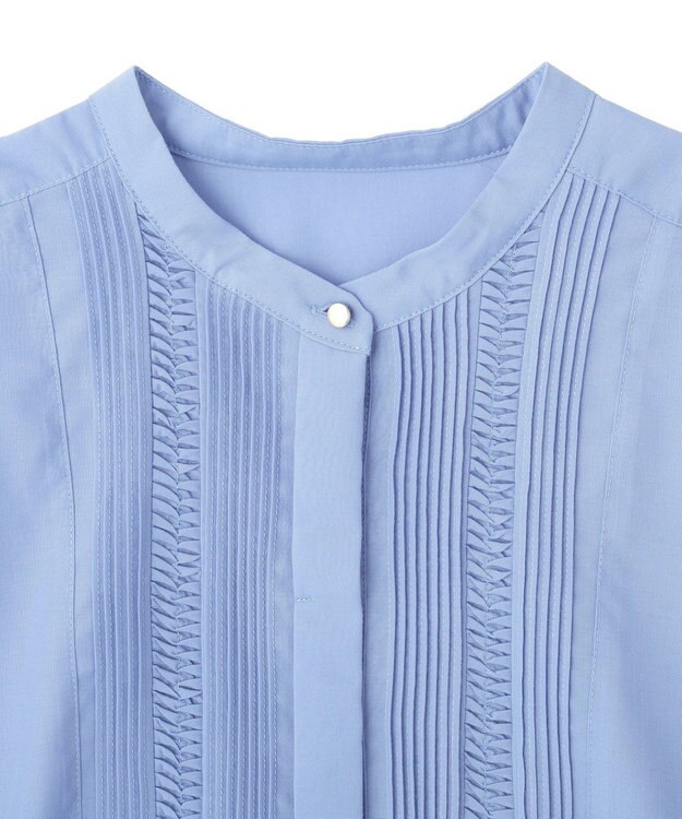 YECCA VECCA スモッキングピンタックシャツ Blue