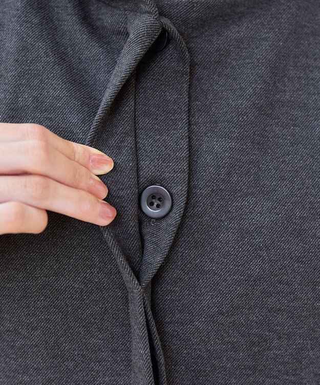 Tiaclasse ウール調フレアフードコート チャコールグレー