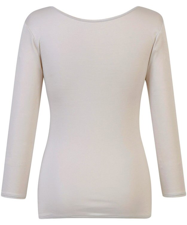 Wing あったかインナー 綿100％ 毛玉になりにくい 型くずれしにくい 【綿の贅沢 リッチ】 8分袖 長袖 秋 冬 EL4882 ウイング／ワコール シェルベージュ