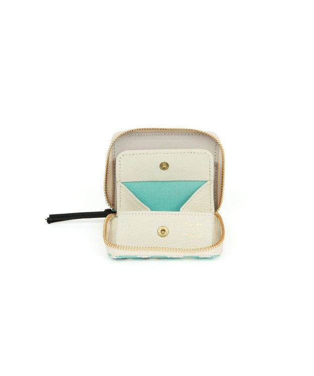 UNBILLION ペルケ perche×黒ねこ意匠 ROBIN / ジャバラカードウォレット サックスブルー