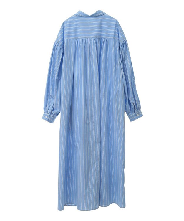 CRAFT STANDARD BOUTIQUE シワ軽減 /イージーケアシャツワンピース Stripe Sax