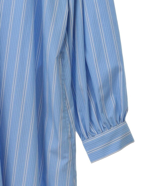 CRAFT STANDARD BOUTIQUE シワ軽減 /イージーケアシャツワンピース Stripe Sax