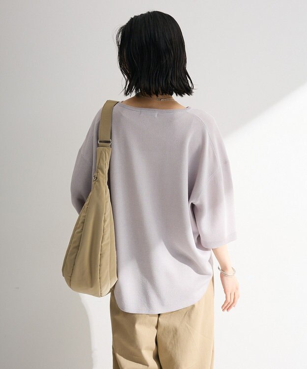 Green Parks 七分袖機能ニットプルオーバー Gray