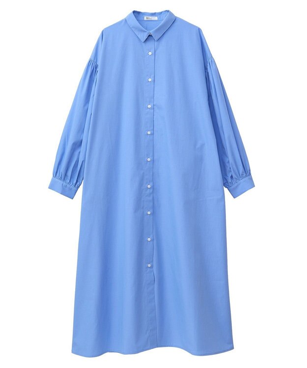 CRAFT STANDARD BOUTIQUE シワ軽減 /イージーケアシャツワンピース Sax