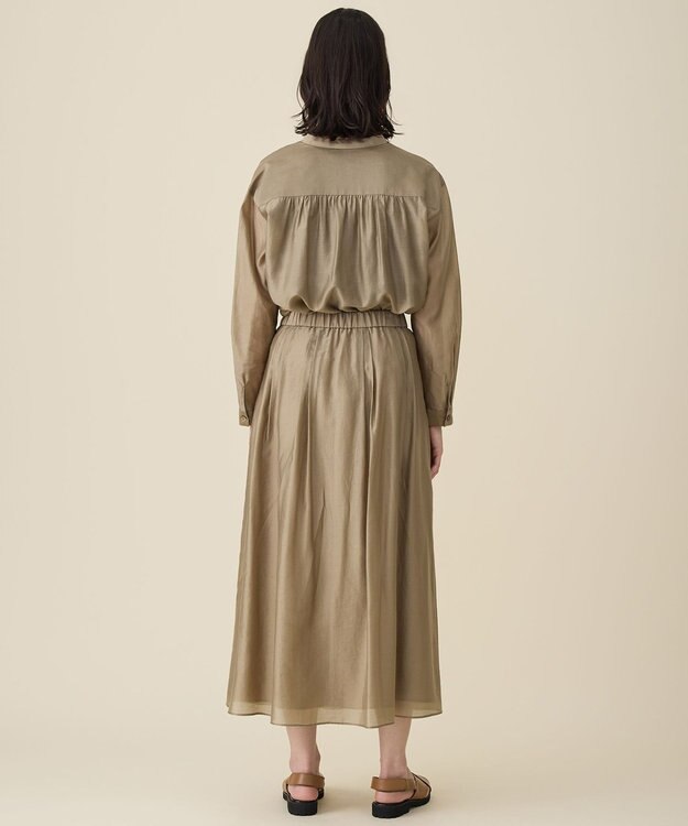 自由区 S エアリーローンプレーン ブラウス ベージュ