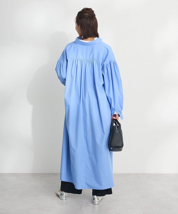 CRAFT STANDARD BOUTIQUE シワ軽減 /イージーケアシャツワンピース Sax