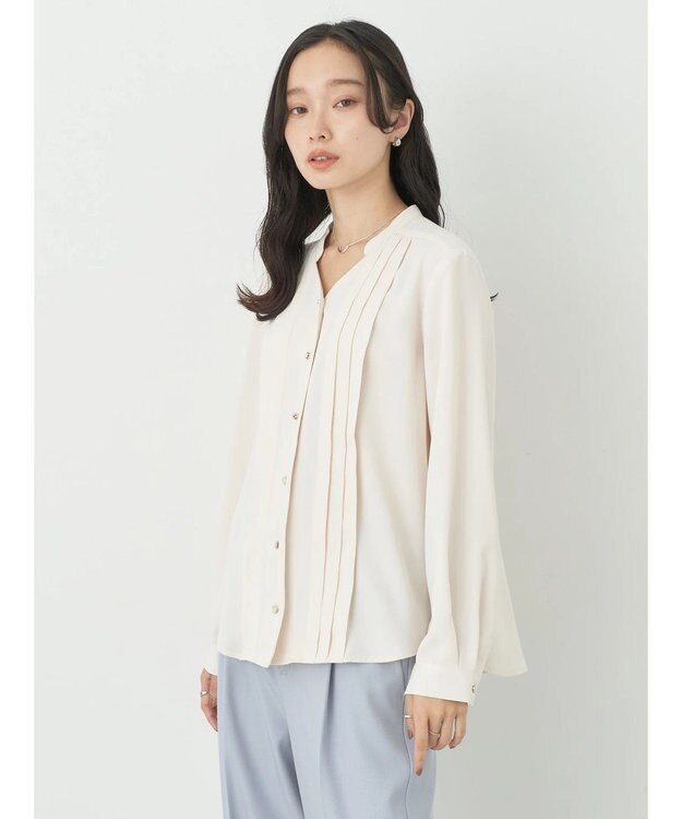 earth music&ecology タックブラウス Off White