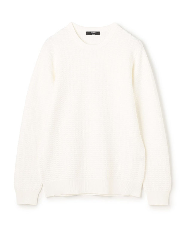 JOSEPH HOMME 【WEB・一部店舗限定  】  ライトヴィスコース　クルーネックニット ホワイト系