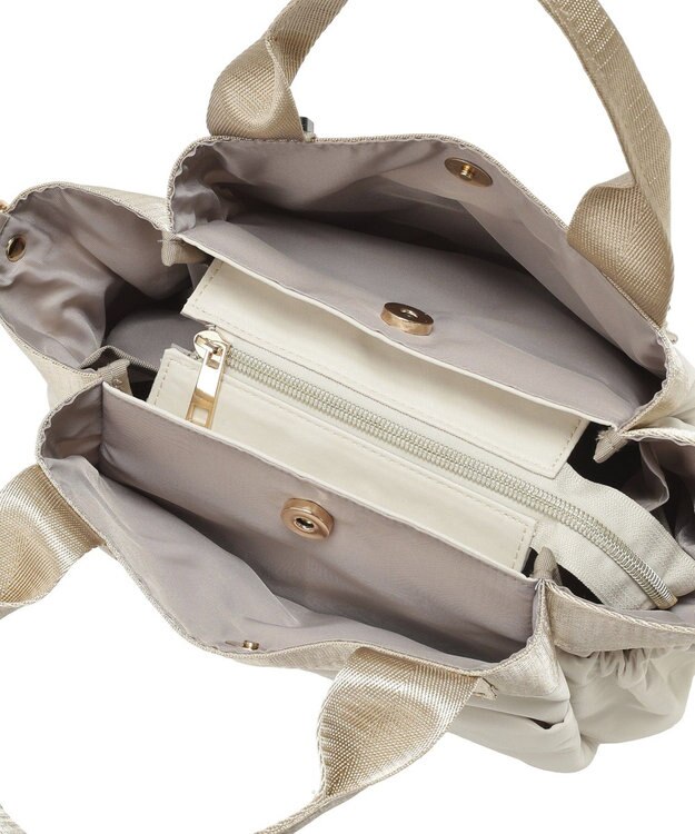 Green Parks ａｎｄｍｉｋｋａ．２ＷＡＹベルトトートバッグ Light Beige