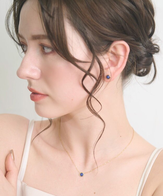 blancotokyo 【金属アレルギー対応】天然石ネックレス Piedra necklace GOLD×lapislazuli