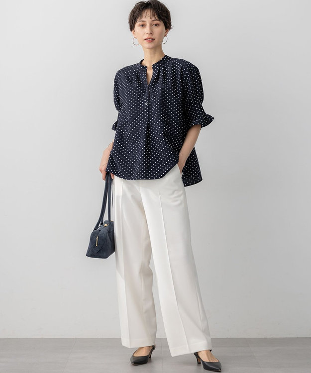 23区 【見上愛さん着用/VERY掲載】ワイド ボストン バッグ ダルブルー(スエード調)